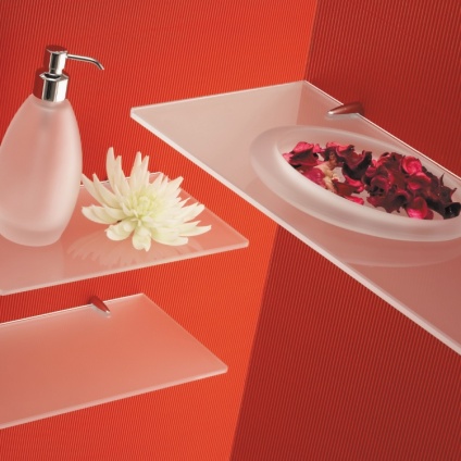 Product Lifestyle image of three Origins Living Artemis Glass Shelves